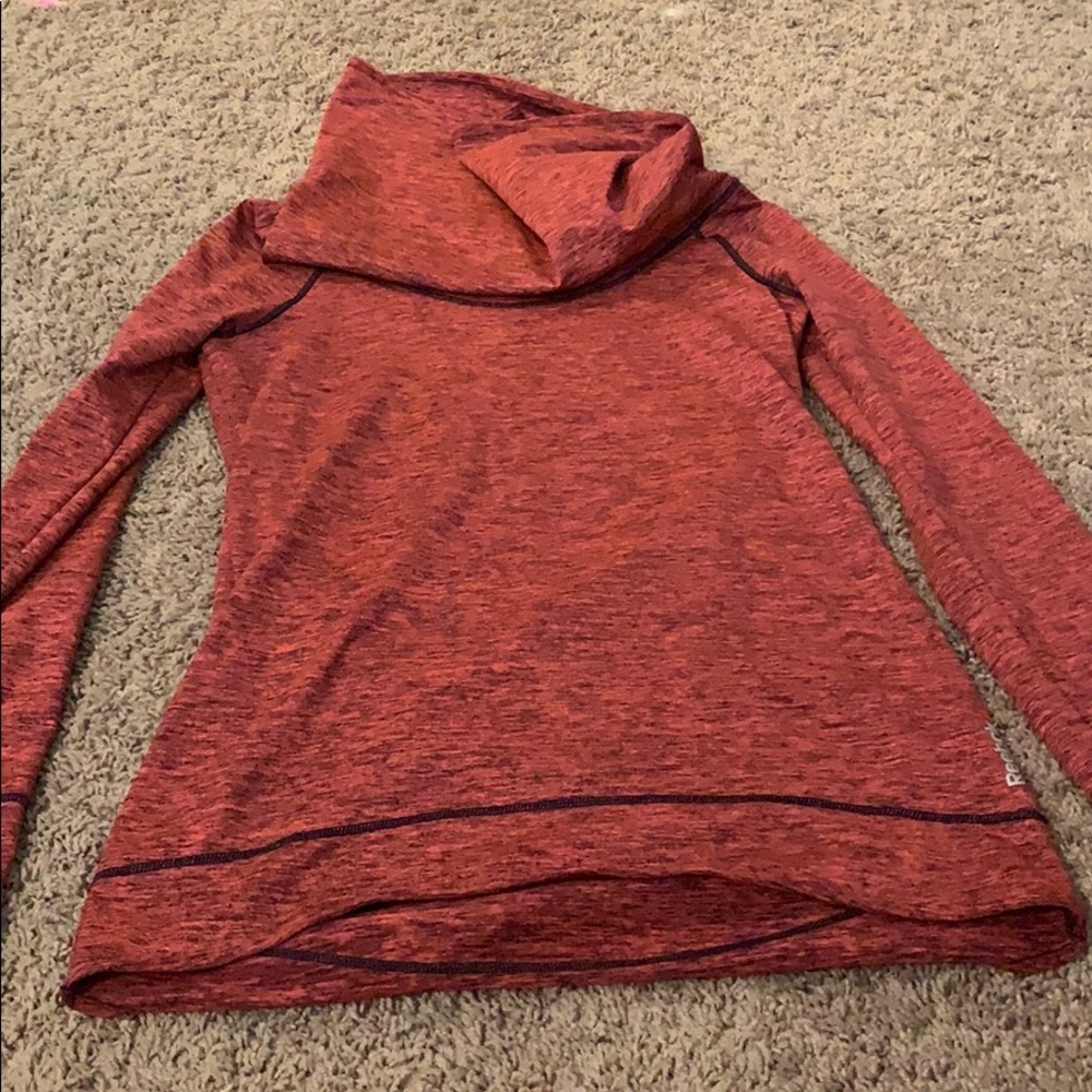 Pink athletic cowl neck